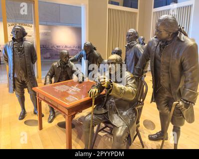 Signers Hall im National Constitution Center in Philadelphia, Pennsylvania Stockfoto