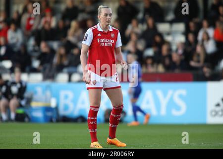 London, Großbritannien. 05. Mai 2023. London, England, Mai 5. 2023: Stina Blackstenius (25 Arsenal) in Aktion beim FA Women's Super League-Spiel zwischen Arsenal und Leicester City im Meadow Park in London, England. (Alexander Canillas/SPP) Guthaben: SPP Sport Press Photo. Alamy Live News Stockfoto