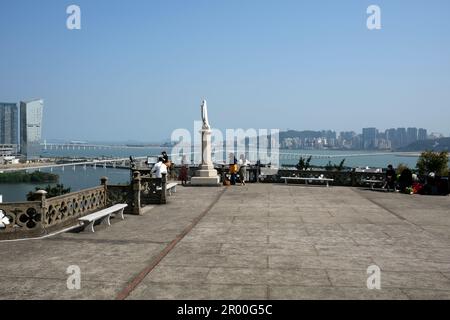 Blick auf Macau vor der Kapelle unserer Lieben Frau von Penha, Macau SAR, China Stockfoto