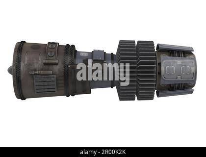 Turbofan Jet Engine isoliert Stockfoto