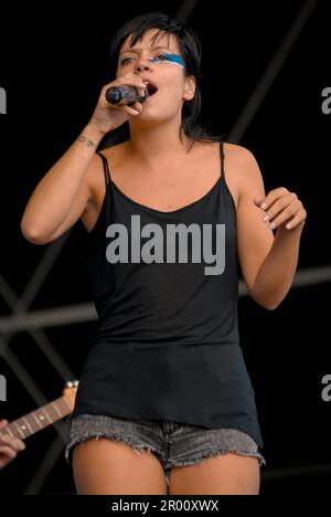 Lily Allen, V2009, Hylands Park, Chelmsford, Essex, Großbritannien - 22. August 2009 Stockfoto