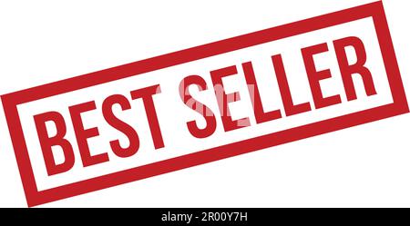 Roter Bestseller Gummistempel Isoliert Auf Weißem Hintergrund Stock Vektor