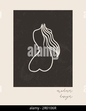 Minimalistisches Design, inspiriert von Henri Matisse. Moderne Kunst Matisse einfache, flache Papierschnitte. Stock Vektor