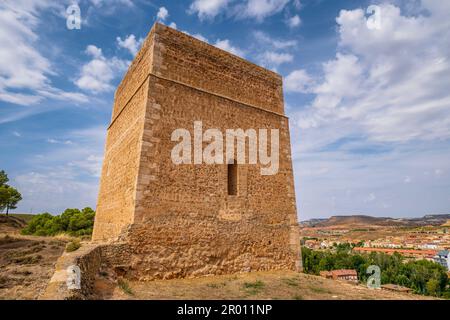 castillo de Arcos de Jalón, siglo XIV, Arcos de Jalón, Soria, comunidad Autónoma de Castilla y León, Spanien, Europa Stockfoto