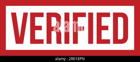 Roter Verifizierter Gummistempel Auf Weißem Hintergrund Isoliert Stock Vektor