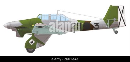 Junkers Ju 87A (29○3) of the Stuka Section of the Legion Condor, 1938 Stockfoto