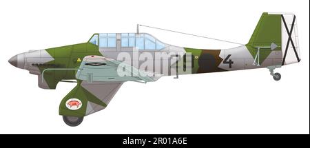 Junkers Ju 87A (29○4) of the Stuka Section of the Legion Condor, 1938 Stockfoto