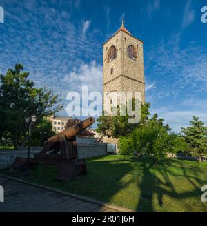 Glockenturm der Hagia-Sophia-Kirche in Trabzon. Schwarzmeerregion. Trabzon, Türkei Stockfoto