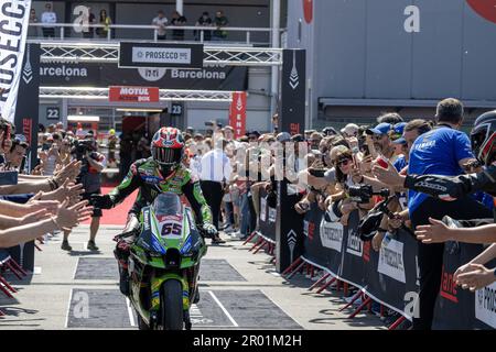 Circuit de Barcelona-Catalunya, Barcellona, Spanien, 05. Mai 2023, Nr. 65 Jonathan Rea GBR Kawasaki ZX-10RR Kawsasaki Racing Team WorldSBK während Prosec Stockfoto