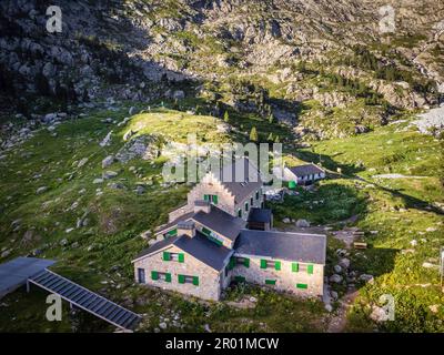 Benasque Valley, Huesca, Gebirge der Pyrenäen, Spanien. Stockfoto