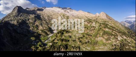 Benasque Valley, Huesca, Gebirge der Pyrenäen, Spanien. Stockfoto