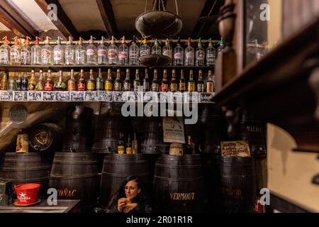 Bodeguita de Bellver historische Taverne, Palma, Mallorca, Balearen, Spanien. Stockfoto