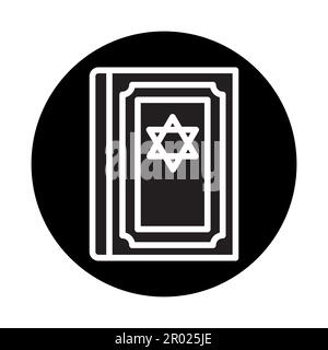 Symbol für jüdische thor-Buchlinie. Isoliertes Vektorelement. Skizzieren Sie das Piktogramm für Webseite, mobile App, Promo Stock Vektor