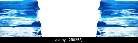 Banner mit abstrakten blauen Malstrichen Stockfoto