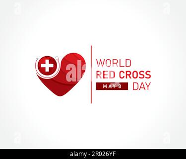 Vector Illustration for World Red Cross Day Konzept feiert am 8. Mai , Es ist ein Gesundheitskonzept Stock Vektor
