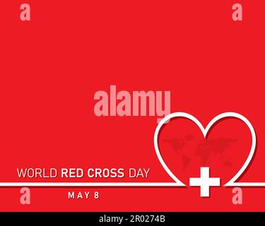 Vector Illustration for World Red Cross Day Konzept feiert am 8. Mai , Es ist ein Gesundheitskonzept Stock Vektor