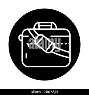 Symbol für die Farbe der Notebook-Tasche. Isoliertes Vektorelement. Skizzieren Sie das Piktogramm für Webseite, mobile App, Promo Stock Vektor