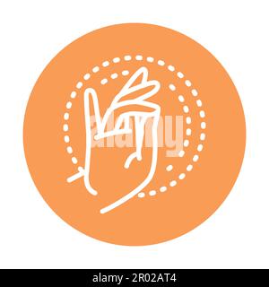 Geste der Hand Jesu Christi, Symbol für Linienfarbe. Isoliertes Vektorelement. Stock Vektor