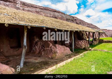 UNESCO-Weltkulturerbe El Fuerte de Samaipata, präkolumbianische archäologische Stätte, Santa Cruz, Bolivien Stockfoto