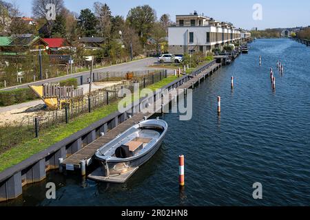 Neubauten am Tegeler Hafen, Berlin Stockfoto