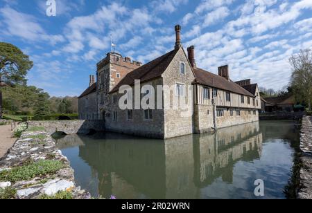 Ightham Mote mittelalterliches Herrenhaus, Mote Road, Ivy Hatch, Sevenoaks, Kent, England, Großbritannien. Stockfoto