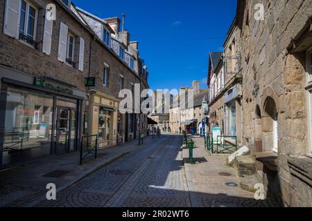 Die Straßen der Altstadt von Roscoff, Bretagne, Frankreich Stockfoto