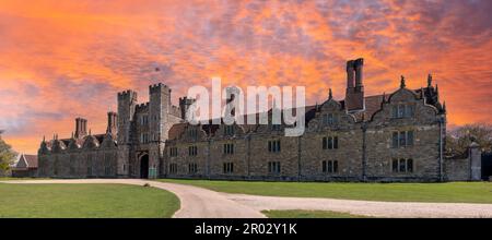 Knole Landhaus und ehemaliger Palast und Park der Erzbischöfe, Sevenoaks, Kent, England, Großbritannien. Stockfoto