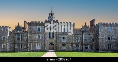 Knole Landhaus und ehemaliger Palast und Park der Erzbischöfe, Sevenoaks, Kent, England, Großbritannien. Stockfoto