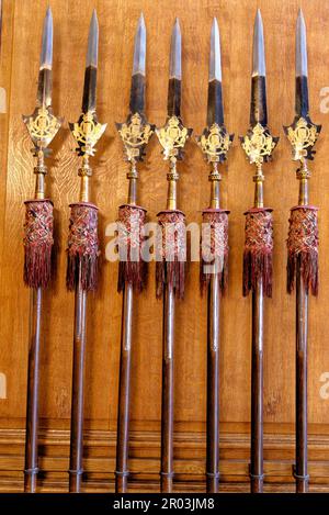 King's Guard Chamber im Hampton Court Palace, Richmond upon Thames, Surrey, London, England, Vereinigtes Königreich. 22. April 2023 Stockfoto