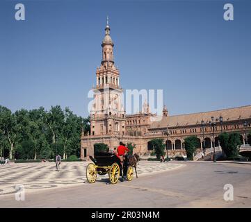 Spanien. Sevilla. Plaza de Espana. Stockfoto