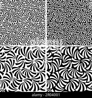 Set von abstrakten nahtlosen Mustern. Stock Vektor