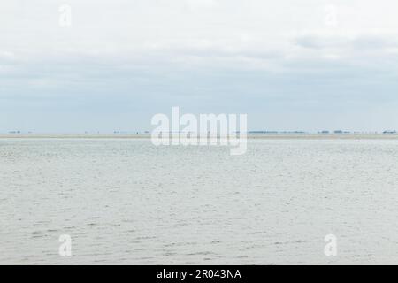 Die Boje schwimmt weit weg im Meer Stockfoto