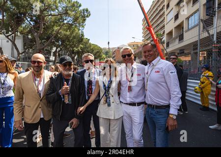 AGAG Alejandro (Spa) CEO der Formel E Holding, Portrait Flavio BRIATORE, ehemaliger Teamleiter F1, Portrait, ROSENGREN Björn, CEO von ABB, Portrait Grille de Depart, Starting Grid während des 2023 Monaco ePrix, 7. Treffens der ABB FIA Formel E-Weltmeisterschaft 2022-23, Auf dem Circuit de Monaco vom 4. Bis 6. Mai 2023 in Monaco - Photo Germain Hazard/DPPI Credit: DPPI Media/Alamy Live News Stockfoto