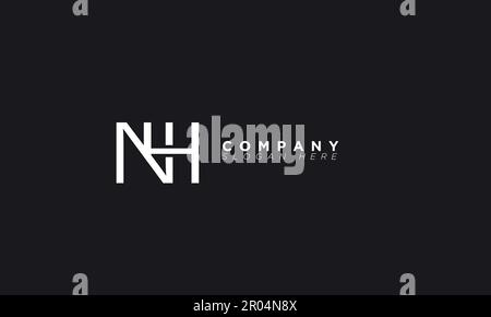 NH Alphabet Letters Initials Monogram-Logo Stock Vektor