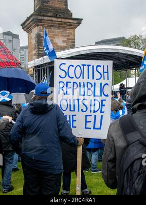 Glasgow, Schottland, Großbritannien. 6. Mai 2023: Ein Pro-Independence-marsch in Glasgow. Stockfoto