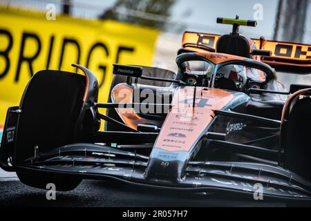 Miami, Florida, USA. 04/07. Mai 2023 Weltmeisterschaft F1. F1 Grand Prix von Miami. Nr. 4, Lando NORRIS, GBR, McLaren F1 Team, MCL60, Mercedes-Motor. Stockfoto