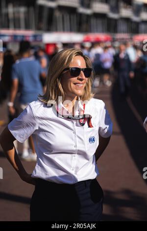 Natalie Robyn, CEO der FIA, Portrait anlässlich des 2023. Monaco ePrix, 7. Treffens der ABB FIA Formel E Weltmeisterschaft 2022-23, auf der Circuit de Monaco vom 4. Bis 6. Mai 2023 in Monaco – Foto: Germain Hazard/DPPI/LiveMedia Stockfoto