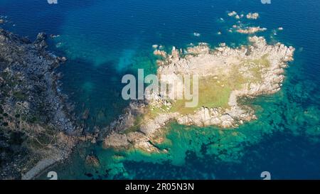 Santa Teresa Gallura ist eine Stadt an der nördlichen Spitze von Sardinien, Isola di Municca, Insel Municca, in der Provinz Sassari, Italien. Fhotographiert von Stockfoto