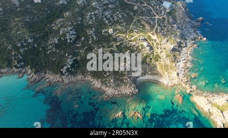 Santa Teresa Gallura ist eine Stadt an der nördlichen Spitze von Sardinien, Isola di Municca, Insel Municca, in der Provinz Sassari, Italien. Fhotographiert von Stockfoto