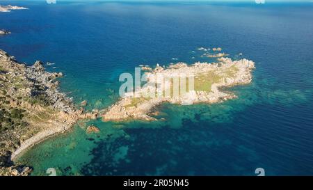 Santa Teresa Gallura ist eine Stadt an der nördlichen Spitze von Sardinien, Isola di Municca, Insel Municca, in der Provinz Sassari, Italien. Fhotographiert von Stockfoto