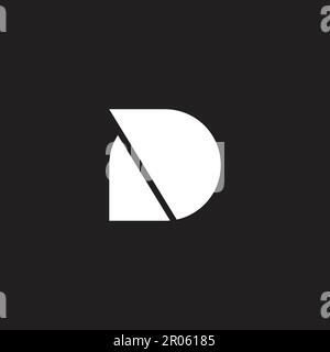 Vektor des geometrischen Logos des Buchstabens pd Simple Slice Stock Vektor