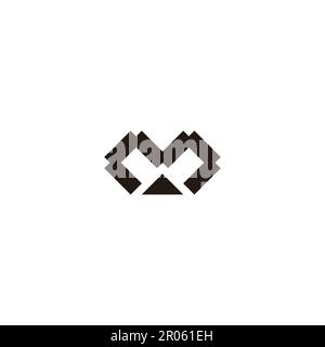 Buchstabe m einfaches Dreieck geometrischer Logo-Vektor Stock Vektor