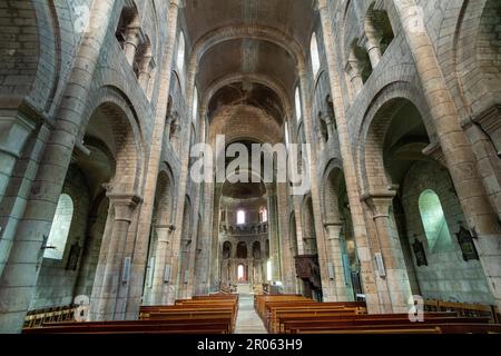 Nevers. Innenseite der Kirche Saint Etienne. Römische Kirche. Abteilung Nièvre. Bourgogne Franche Comte. Frankreich Stockfoto