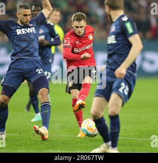 Leverkusen, Deutschland. 05. Mai 2023. firo: 05/05/2023, Fußball, 1. Bundesliga: Erste Bundesliga Bayer Leverkusen - 1. FC Köln 1: 2 Florian Wirtz, Duelle Kredit: dpa/Alamy Live News Stockfoto