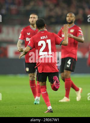 Leverkusen, Deutschland. 05. Mai 2023. firo : 5. Mai 2023, Fußball, 1. Bundesliga: Erste Bundesliga Bayer Leverkusen - 1. FC Köln 1: 2 Jubiläum, Amine Adli Credit: dpa/Alamy Live News Stockfoto