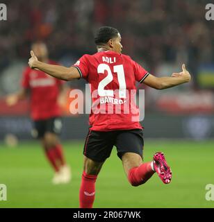 Leverkusen, Deutschland. 05. Mai 2023. firo : 5. Mai 2023, Fußball, 1. Bundesliga: Erste Bundesliga Bayer Leverkusen - 1. FC Köln 1: 2 Jubiläum, Amine Adli Credit: dpa/Alamy Live News Stockfoto