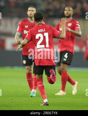 Leverkusen, Deutschland. 05. Mai 2023. firo : 5. Mai 2023, Fußball, 1. Bundesliga: Erste Bundesliga Bayer Leverkusen - 1. FC Köln 1: 2 Jubiläum, Amine Adli Credit: dpa/Alamy Live News Stockfoto