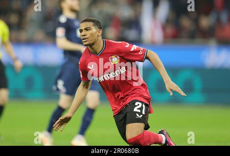 Leverkusen, Deutschland. 05. Mai 2023. firo : 5. Mai 2023, Fußball, 1. Bundesliga: Erste Bundesliga Bayer Leverkusen - 1. FC Köln 1: 2 Jubiläum, Amine Adli Credit: dpa/Alamy Live News Stockfoto