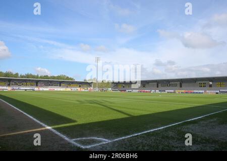 Burton Upon Trent, Großbritannien. 07. Mai 2023. Ein allgemeiner Blick auf das Pirelli Stadium, Heimat von Burton Albion vor dem Sky Bet League 1 Spiel Burton Albion vs MK Dons at Pirelli Stadium, Burton upon Trent, Großbritannien, 7. Mai 2023 (Foto von Gareth Evans/News Images) in Burton upon Trent, Großbritannien, am 5./7. Mai 2023. (Foto: Gareth Evans/News Images/Sipa USA) Guthaben: SIPA USA/Alamy Live News Stockfoto