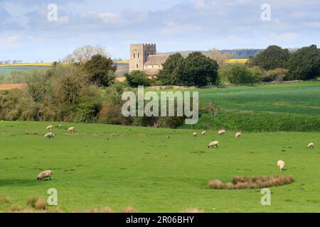 Die St. Luke's Church ist eine Kirche in Tixover, Rutland. Es ist ein denkmalgeschütztes Gebäude der Kategorie II. Die Kirche befindet sich in der Nähe des Flusses Welland Stockfoto